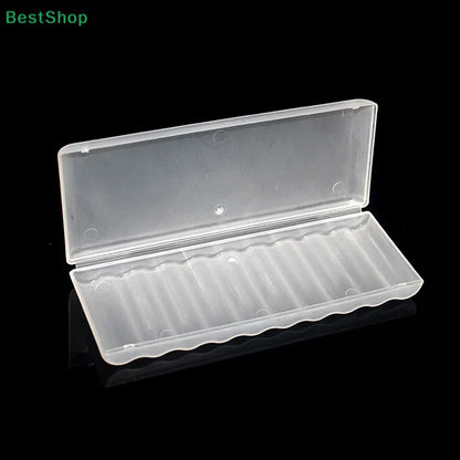 ♥10 Slots Transparent Plastic Battery Storage Box Hard Container Holder Case For AAA/AA Battery Organizer Accessories