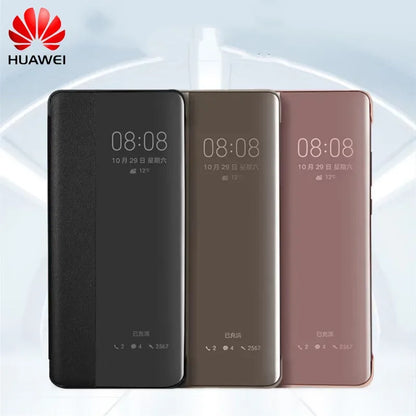 Original Huawei P30 Smart Wake Chip Mirror Phone Case For Huawei P30 PRO / P30 Smart View Clear Mirror Flip Cover Fundas Capa