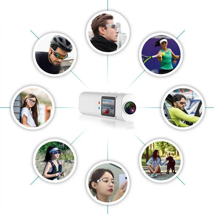 2.7K HD FPV Glasses Camera Wearable WiFi Video Camcorder 110°Wide Angle Lens Anti-shake 0.96" APP Control FPV Camera