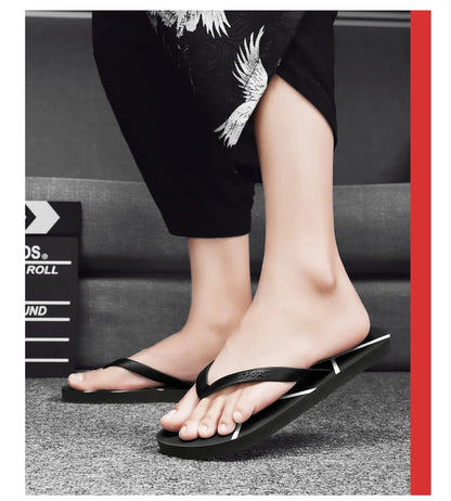 Men's Summer Flip Flop Fashionable Outdoor Slippers Casual Vacation Beach Shoes Indoor Bathroom Non-slip Flip-flops Sandals