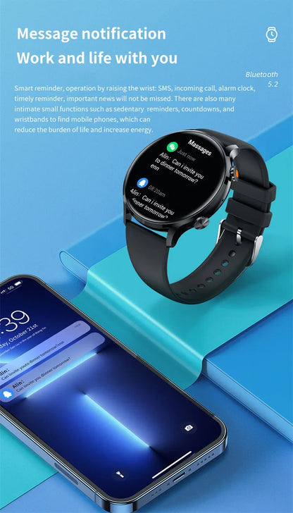 2025 New Smartwatch Women 1.39 inch AMOLED HD Screen Always On Display Custom dial Call IP68 Sport Smart Watch For women men
