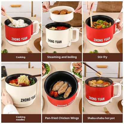 Folding Electric Pot Multifunctional Mini Cooker 15L Portable for Instant Noodles Dormitory Travel Fast Heating Auto Shut Off