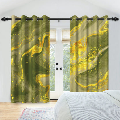 2pcs/set Marble Print Blackout Curtain Modern Window Drapes Blue Gold Pink Thermal Insulated Living Room Bedroom Home Decoration