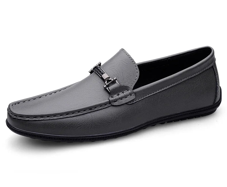 Men Loafers Slip on White Leather Shoes Casual Fashion Luxury Shoes Designer Italian Brand Loafer Moccasins Four Seasons