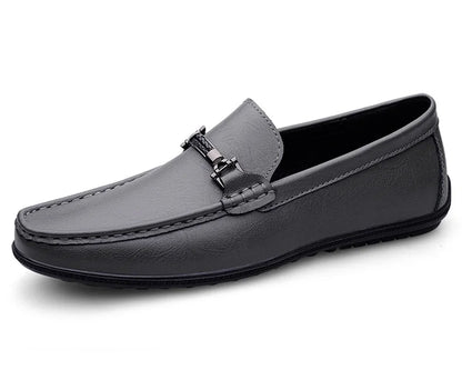 Men Loafers Slip on White Leather Shoes Casual Fashion Luxury Shoes Designer Italian Brand Loafer Moccasins Four Seasons