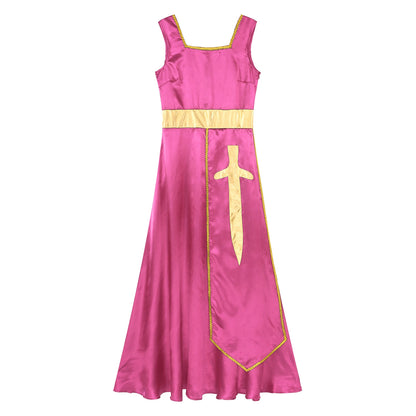 Women Robe Praise Lyrical Dance Dress Church Choir Worship Liturgical Performance Costume Sleeveless Tunic Gown Dancewear Clothe