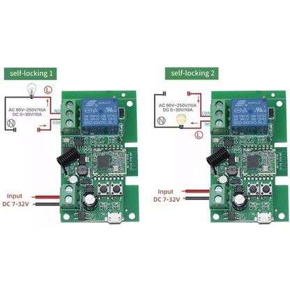 Zigbee Tuya 1CH Smart Relay Module Home Automation DC 5V 7-32V RF433Mhz Remote Control Motor Light Garage Switch Work With Alexa