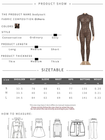 Nibber See Through Sexy Leopard Mesh Jumpsuit Women Sexy Hipster Zip Stretch Midnight Workout Autumn Fitness Street Overalls