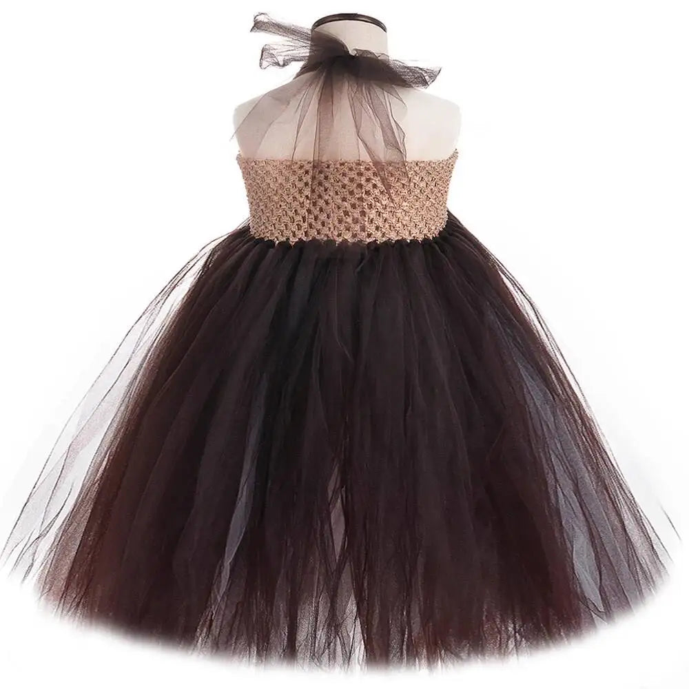 Cute Owl Tutu Dress for Baby Girls Birthday Halloween Costumes Kids Christmas Fancy Outfit Cartoon Animal Child New Year Clothes