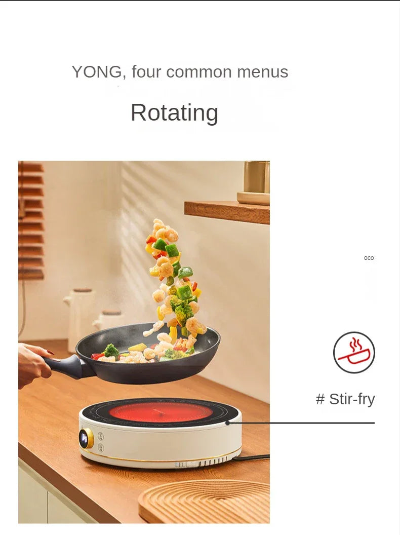 New Electric Ceramic Stove Home Mini Tea Cooker 2000W High Power Induction Cooktop Round Induction Cooker Kitchen Appliances 인덕션