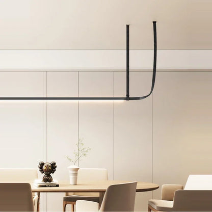 Minimalist LED Leather Pendant Chandelier Dining Table Hanging Lamp Office Pendant Lamp For Hotel Chandeliers Belt Home Decor