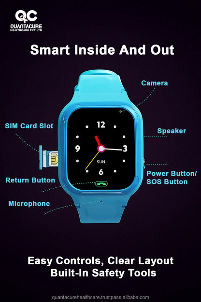 2025 QC K15 LT36 Kids Smartwatch 4G SOS Call Video Chat IP67 Waterproof LBS WiFi Tracker Remote Monitor RTOS 400mAh Square TFT