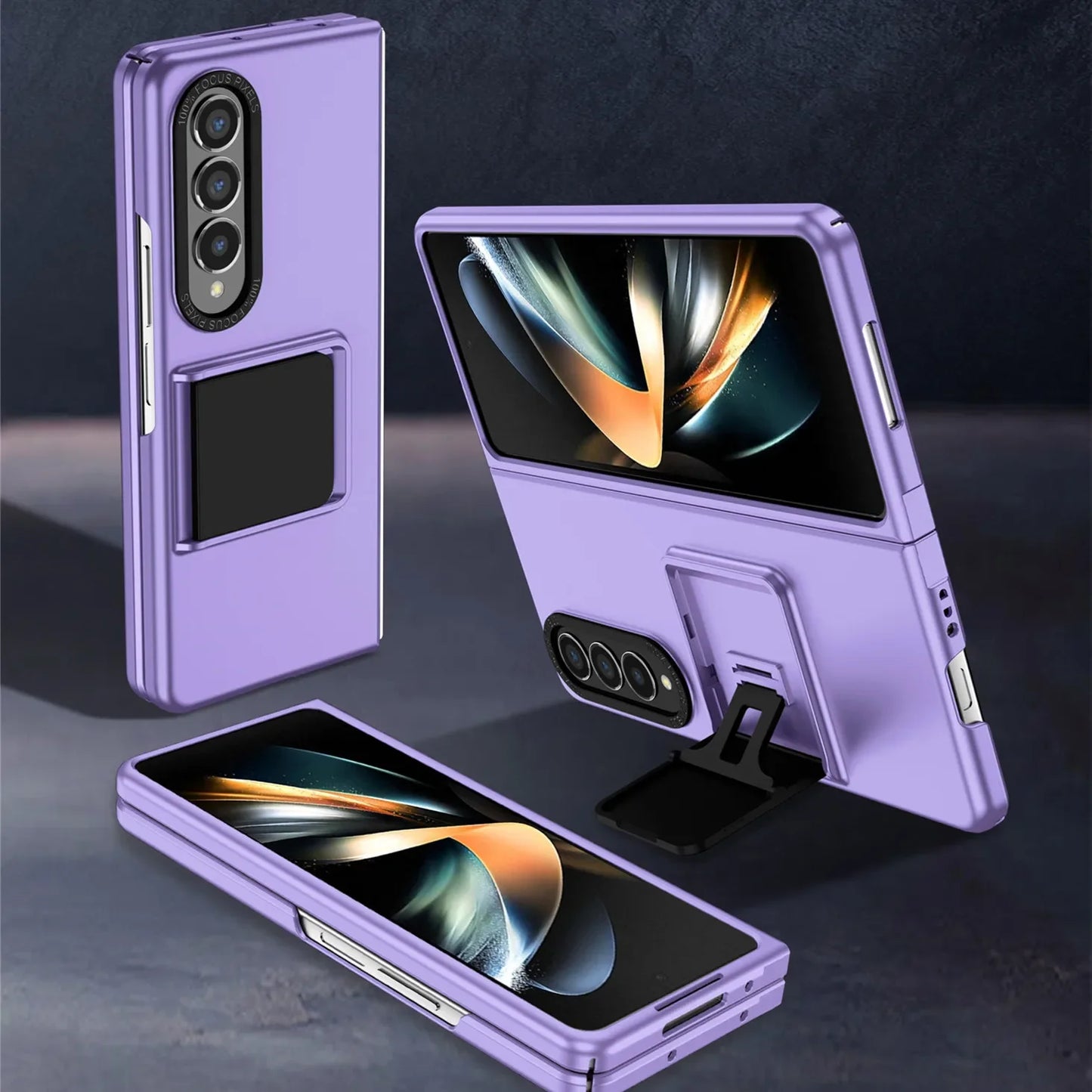 Anti-Shock Portable Stand Case for Samsung Galaxy Z Fold 7 6 4 5 5G fold7 fold6 Fold5 Fold3 Fold4 Fold 3 Phone Accessories Capa