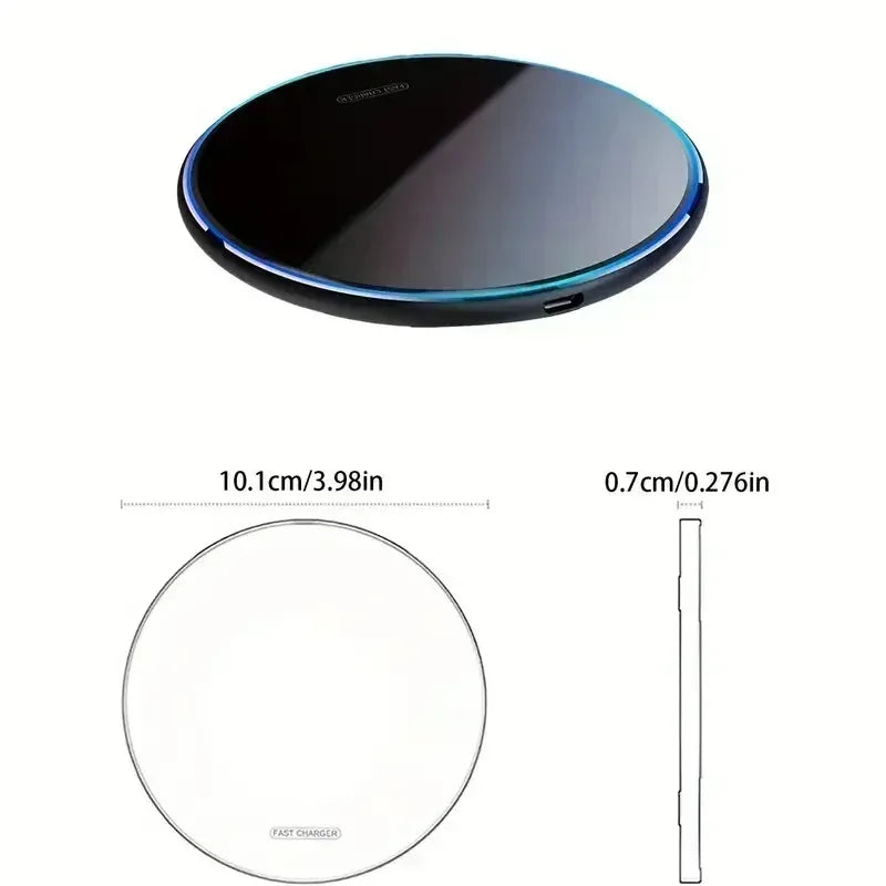LED Night Light Wireless Charger Stand Pad For iPhone 16 15 14 13 12 Pro Max Samsung S25 S24 Xiaomi Quick Fast Charging Station