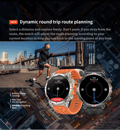 2025 New Professional GPS Sports Smart Watch Outdoor RIDE Run GPS track Swim Watchs Compass Altimeter 5ATM Sports Bracelets Men