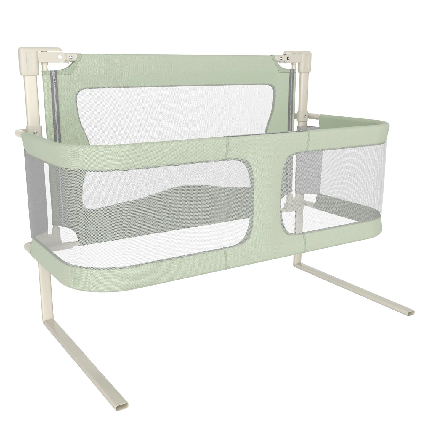 Baby Bedside Crib 120x50cm, Parent Bed Crib, Bed Rail/Fall Protection Alternative for Children's Bed, Baby Box Spring Bed