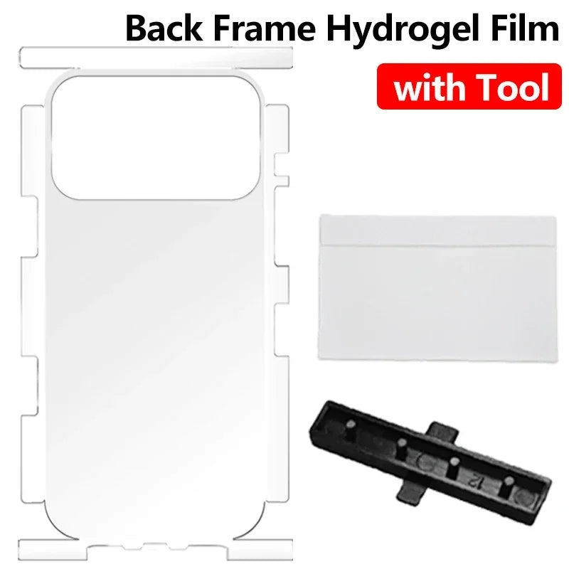 1/2/3Set Clear Soft TPU Hydrogel Back Film For iPhone 17 16 Pro Max 17Air 17Pro 16Pro Back Side Edge Full Cover Wrap Protector