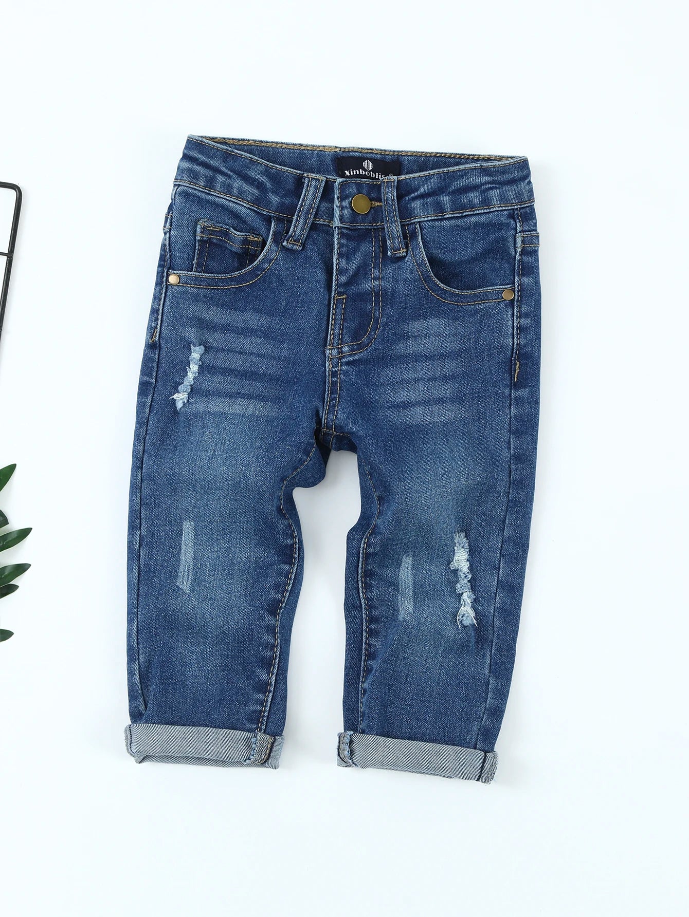 Boy Solid Slim Jeans Toddler Baby Casual Denim Pants Child Soft Trousers Kids Clothing Spring Autumn Birthday Gift