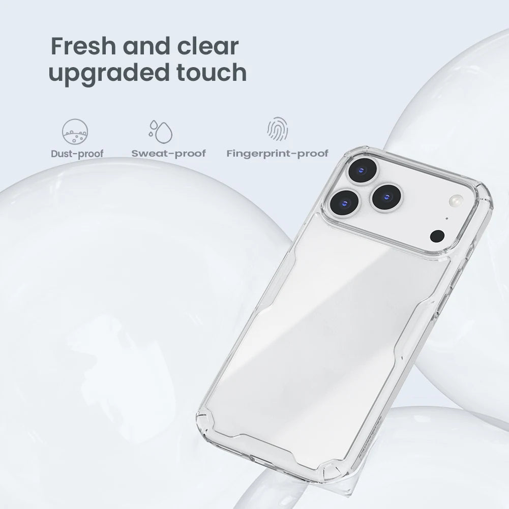 Nillkin for iPhone 17 Pro Max 16 Pro Max 15 Pro  14 13 iPhone series TPU+PC Silicone Soft Transparent Phone Back Cover