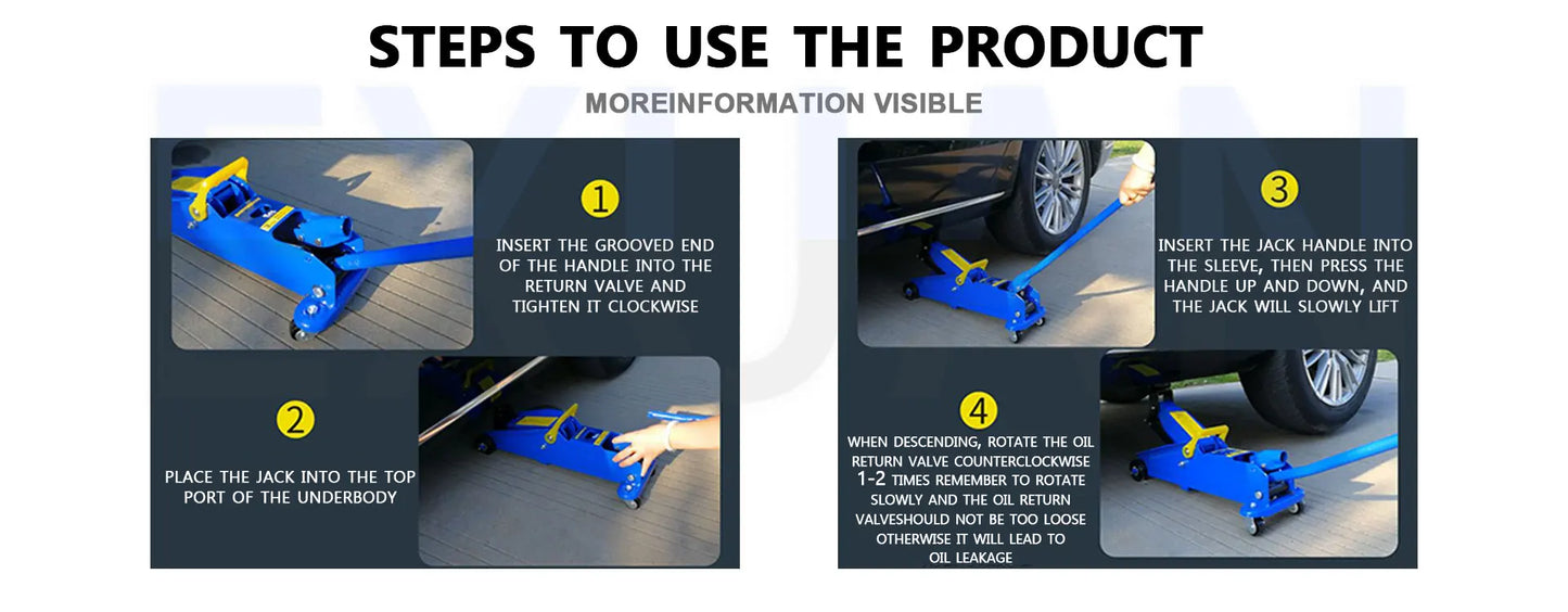 2T/2.5T/3T Horizontal Hydraulic Lifting Jack 4S Shop Lifter Auto Repair Shop Small Car Truck Tire Changing Tool Car Lifting Jack
