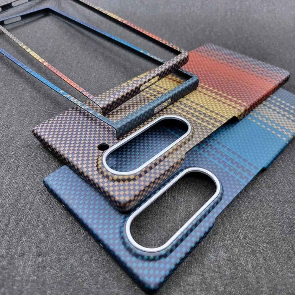 For Magsafe Magnetic Case For Samsung Galaxy Z Fold 6 Fold 7 5G Aramid Carbon Fiber Ultra-Thin Cover for Galaxy Z Fold 5 4 Case