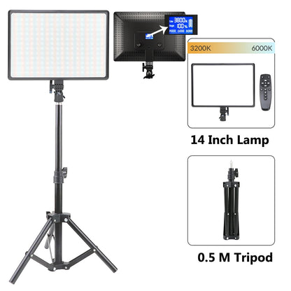 14inch 10inch LED Video Light Panel EU Plug 3200K-6000K Photography Lighting Remote Control For Live Streaming Photo Studio Lamp