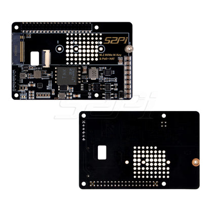 52Pi M.2 NVME M-key & PoE+ Hat & Active Cooler Kit For Raspberry Pi 5 Support SSD: 2230/2242/2260/2280