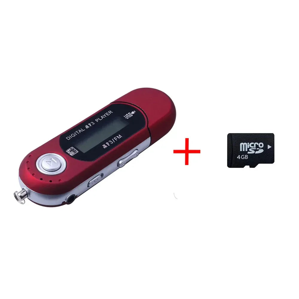 Mini USB MP3 Player Portable 32GB TF Storage FM Radio Music Player Digital LCD Screen Multifunction MP3 Music Player USB Stick