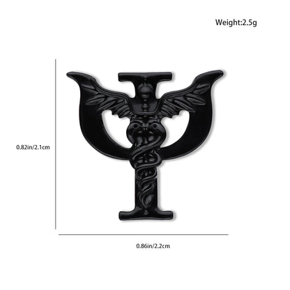 DCARZZ Psychology Psi Brooches Medical Charm Backpack Lapel Pins Badge Medicine Jewelry for Psychologist Doctor Nurse