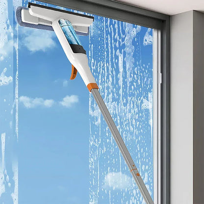 3-in-1 Windows Glass Cleaning Kit Adjustable Height Cleaner Mop Household for Car Windshields With Scraper Glass Spray Washer