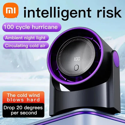 Xiaomi Smart Electric Fan 100 Level Bladeless Fan Portable Small Usb Charge Silent Desktop High-speed Circulating Cooling Fan
