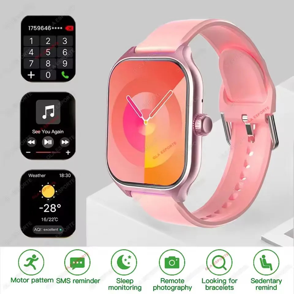 New Smart Watch Bluetooth Calls Men Women Smartwatch Heart Rate Monitor IP68 Waterproof Fitness Bracelet Custom Watch Face Pk H9