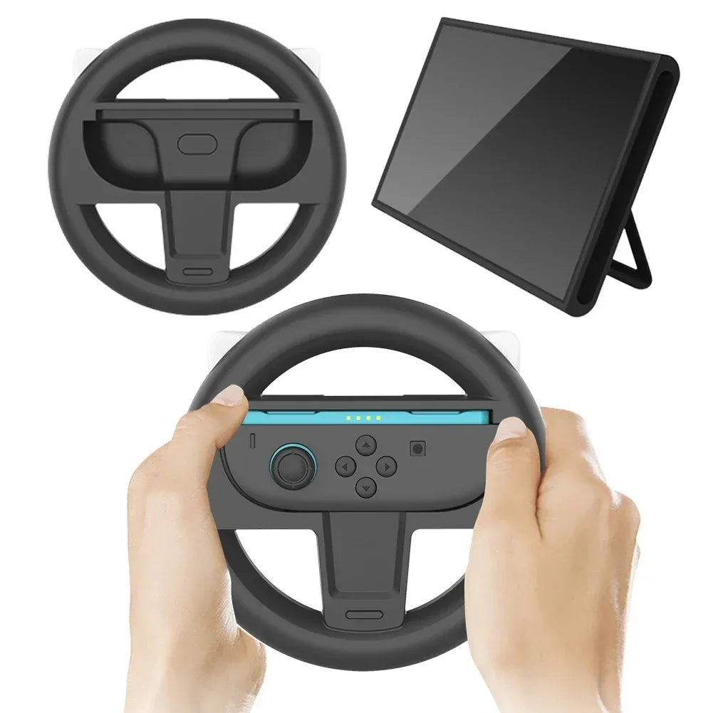 2PCS Steering Wheel for Nintendo Switch 2 JoyCon Controller for NS2 Gaming Racing Steering Wheel Hand Grip for Switch 2 Accessor