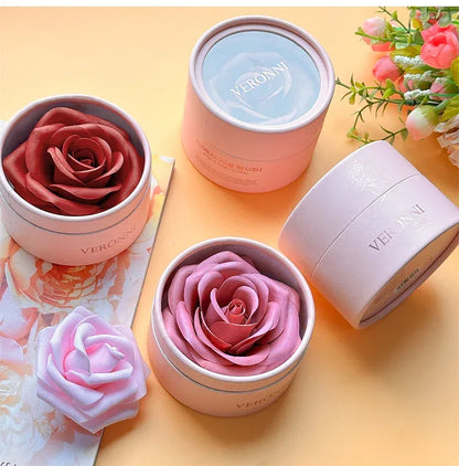 4-Color Rose Petal Blush,Waterproof Blush Cream,Natural Finish,Light Coverage,Perfect Gift for Christmas and Valentine's Day