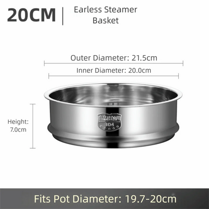 304 Stainless Steel Steamer Basket 16-32cm Thickened Pot Steaming Grid Safe Material Thicken Strainer Food Steam Rack