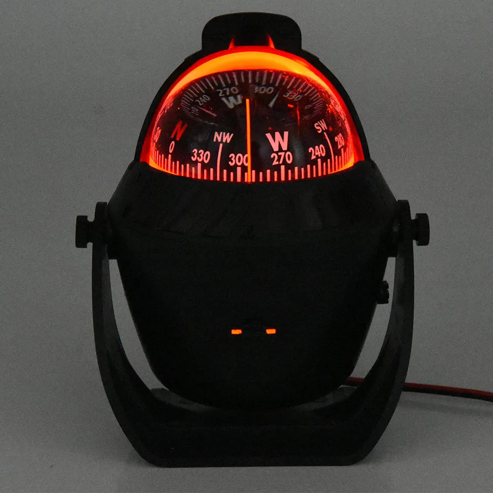 1pc Electronic Navigation Compass Sea Marine Pivoting Compass Camping Gear With Magnetic Declination Adjustment For Car Ship