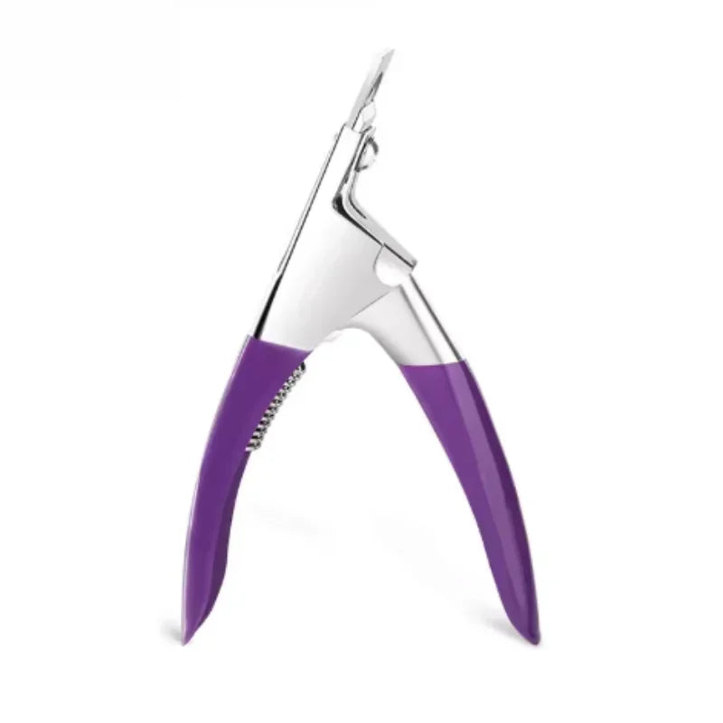 Professional U-Shaped False Nail Cutter, Straight Edge Fake Nail Tip Clipper, Manicure Pliers Nail Capsule Guillotine Tool