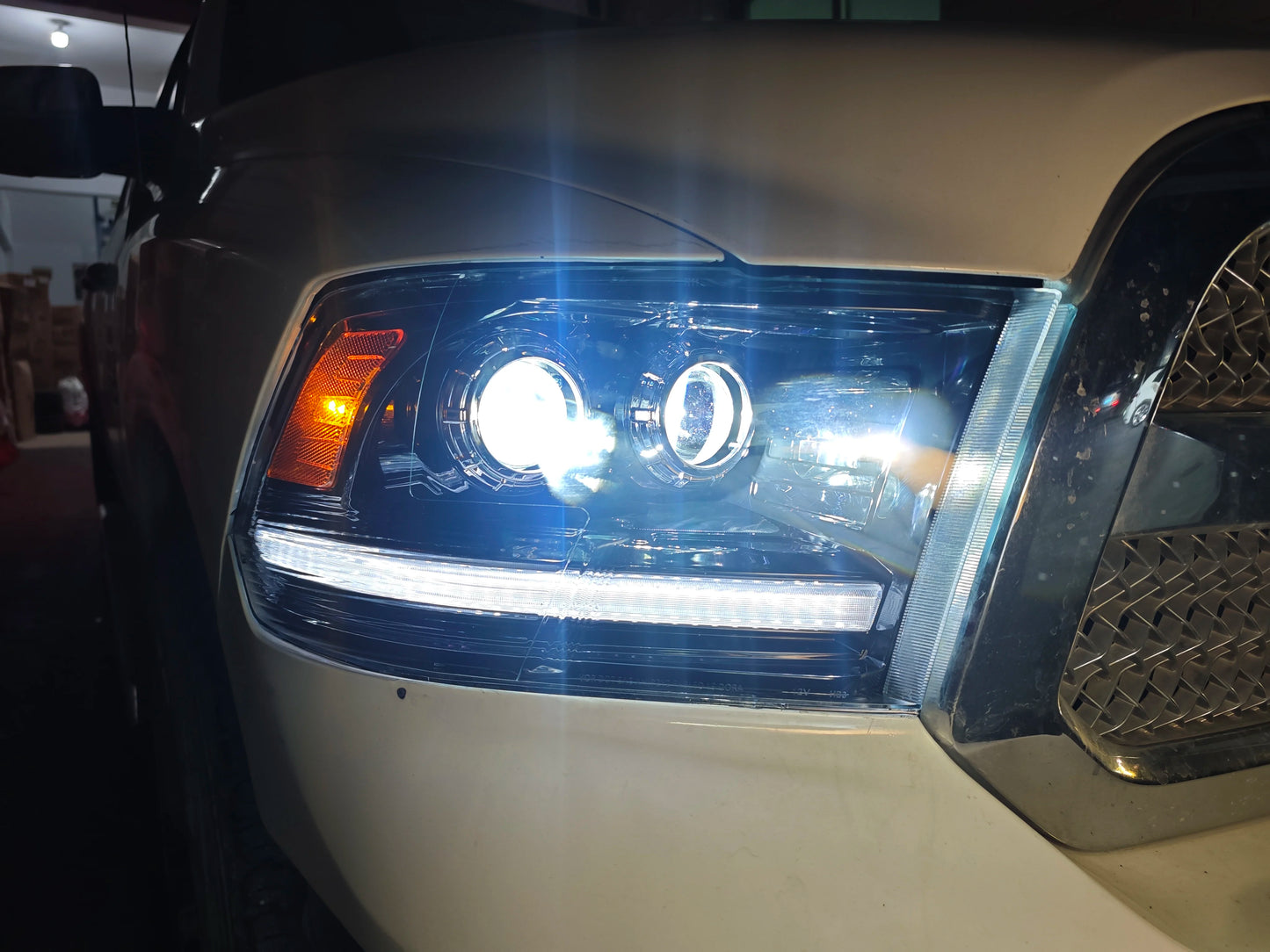 1pcs Full LED Headlight Fit for 2009-2018 Dodge Ram 1500 2500 3500 Sequential Turn Signal&DRL Headlights