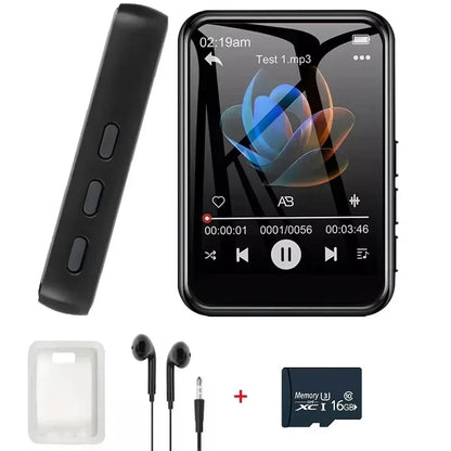 8-128GB MP3 Music Player Full Screen Touch MP4 Bluetooth Built-in Speaker Portable HiFi Music Player Video Playback recording