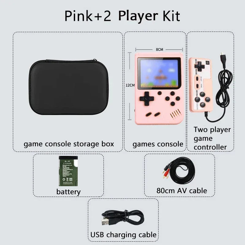 Built-in 400 FC Games with Portable Case 3.0 Inch LCD Screen Video Game Player Kids Boys Gift for Retro Handheld Game Console