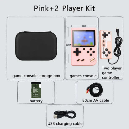 Built-in 400 FC Games with Portable Case 3.0 Inch LCD Screen Video Game Player Kids Boys Gift for Retro Handheld Game Console