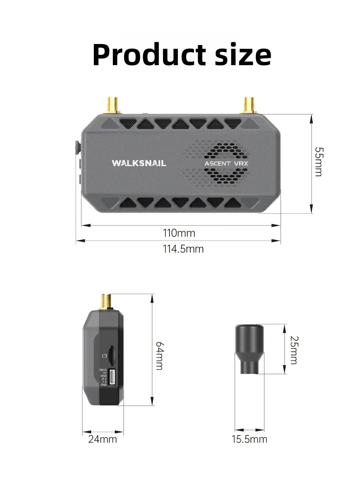 2026 Edward original factory packaging  Walksnail Ascent VRX high definition digital FPV receiver hDMI output 1080P picture