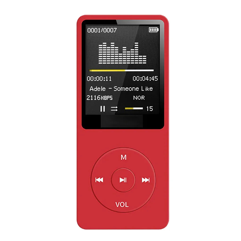 Portable MP3 Player USB Charging Record Digital Display Screen Media Lossless Portable Pocket Sports Running Walking Music Play