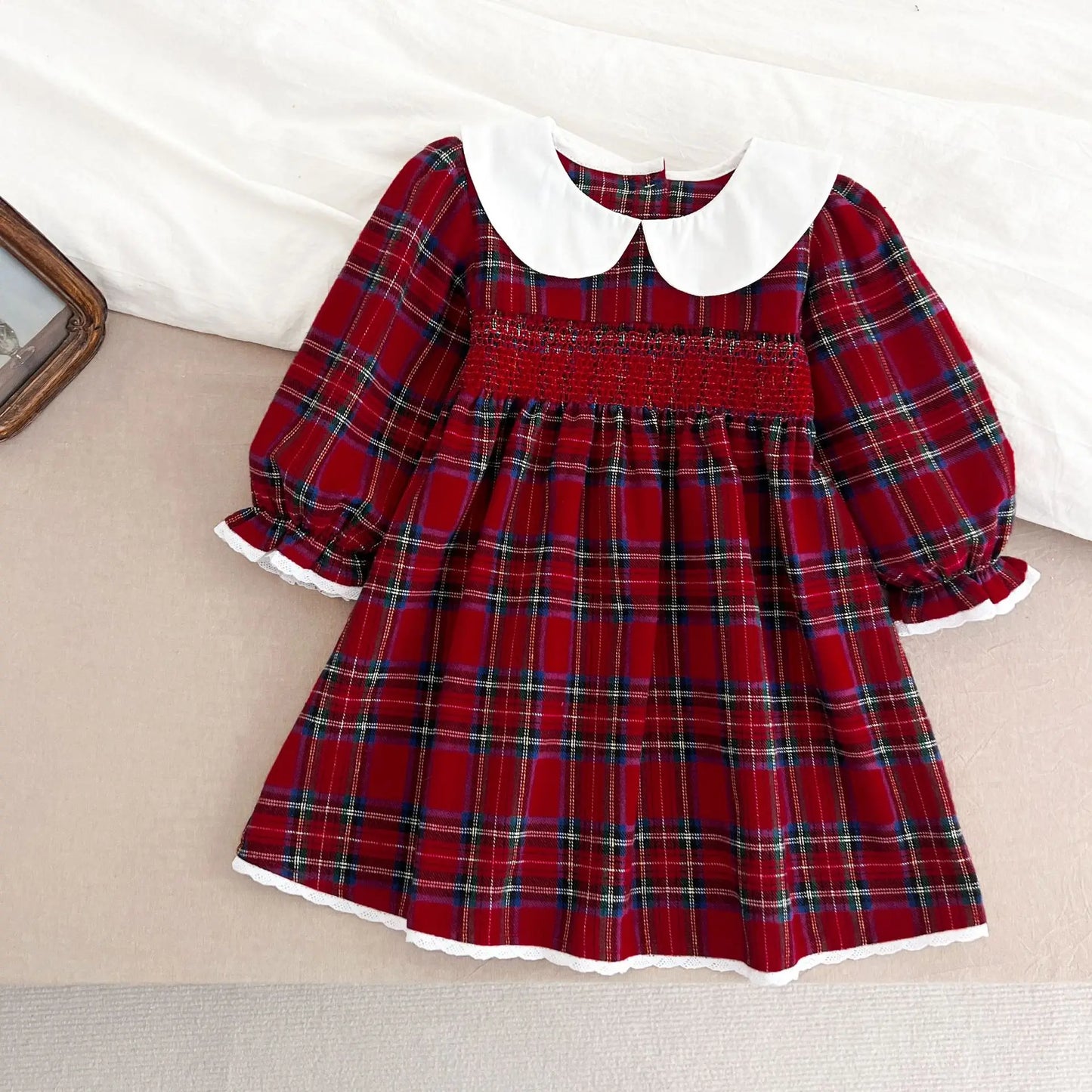 New Year's Party Clothes ﻿Christmas Toddler Kids Baby Girls Clothes Sister Matching Xmas Bodysuit Dress Outfits Red Plaids Sets