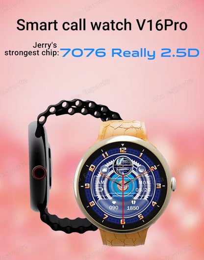 7 in 1 Strap Smart Watch Sports Watch Men Women AMOLED Screen GPS Bluetooth Calls Waterproof SmartWatch for Android IOS 2025 New