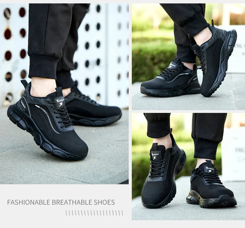 New men's safety shoes, anti smash and anti stab work shoes, men's indestructible safety boots, insulated shoes