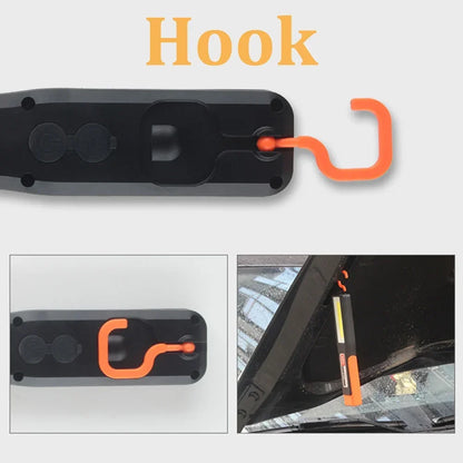 LED work light with magnet lighting maintenance flashlight Car Garage Lamp Mechanic charging COB car maintenance light with hook