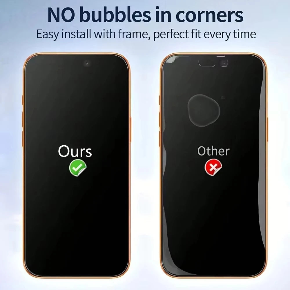 1-3Pcs Full Cover Matte Privacy Glass For iPhone 17 Pro Max 16 15 14 13 12 11 17Air 16e XS Max 7 8 Anti-Peeping Screen Protector