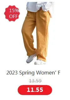 2024 Spring Women' Fashion comfortable cotton linen pants Plus size Women pleated Autumn pants with pockets 5XL 6XL pantalones