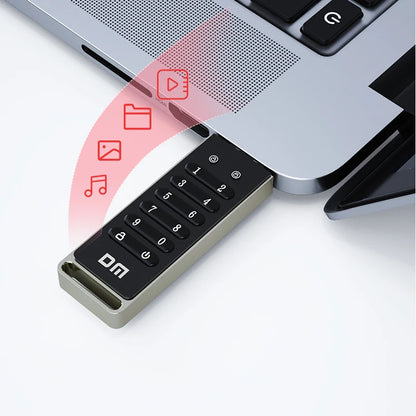 DM FD063 256-bit Encrypted USB Drive Password Secure Flash Drive USB3.0 U Disk Support Reset/Wipe/Auto Lock Function